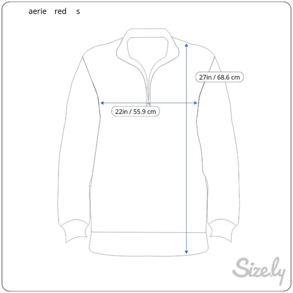 Aerie Womens Sherpa Quarter Zip Pullover Size Small Red Pink Cozy Fleece - Picture 8 of 8